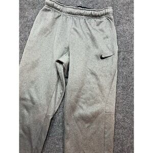 Nike Sweatpants Mens Small Therma Fit Straight Grey Pockets Dri Fit Running Gym